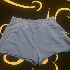 Aerie Blue Textured Shorts